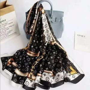 COPY - Luxury silk satin scarf wrap size 71X35 In…